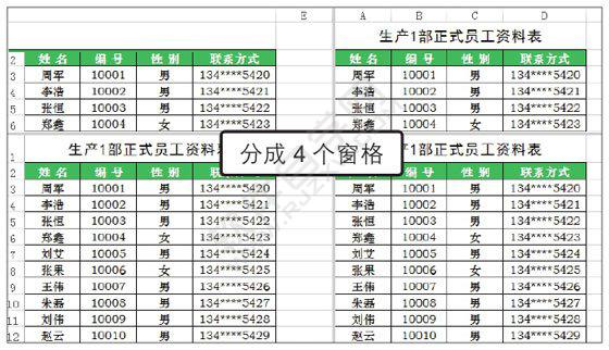 Excel2019凍結(jié)窗格與拆分窗口的方法