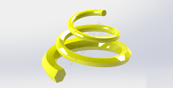 SolidWorks建模錐形螺旋件