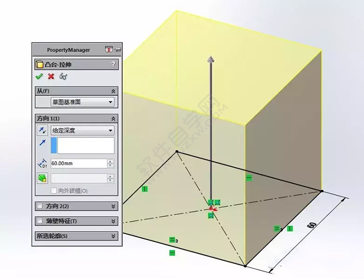SolidWorks建模3D13-H01拉伸、圓角、倒角、基準軸、鏡像