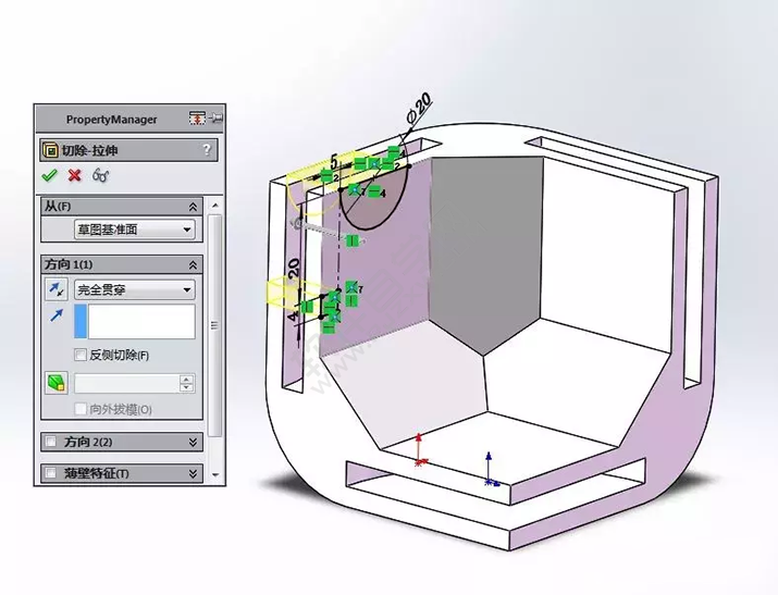 SolidWorks建模3D13-H01拉伸、圓角、倒角、基準軸、鏡像