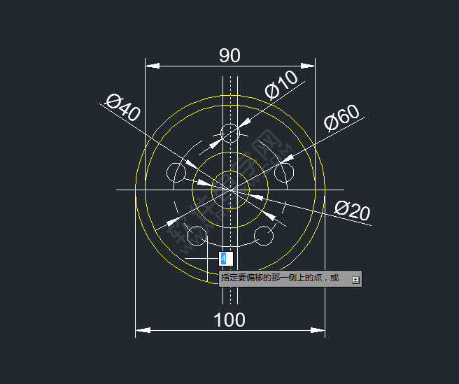 CAD陣列對(duì)象平面圖練習(xí)