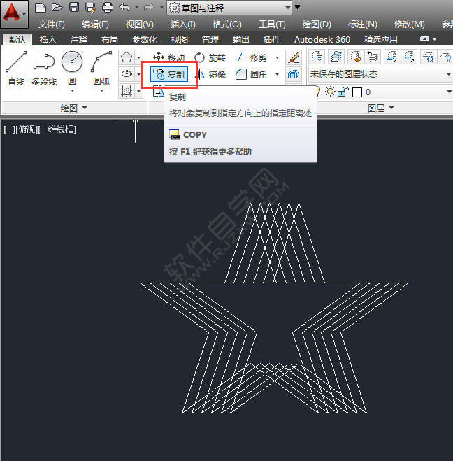 CAD怎么畫五角星的方法