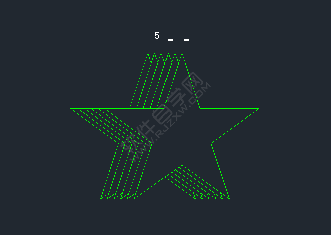 CAD怎么畫五角星的方法