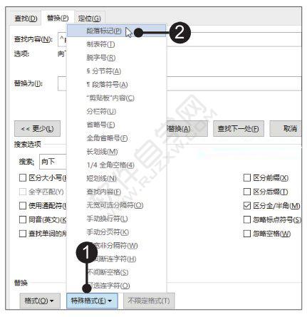 Word2019替換特殊格式的方法