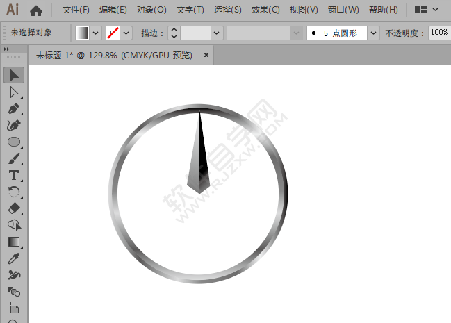 AI怎么繪制奔馳圖標