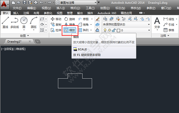 CAD中怎么復制縮放對象