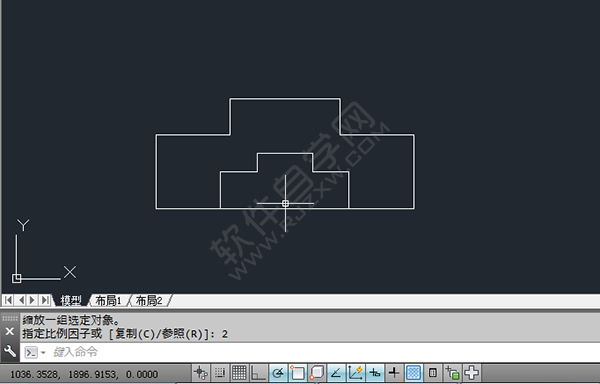 CAD中怎么復制縮放對象