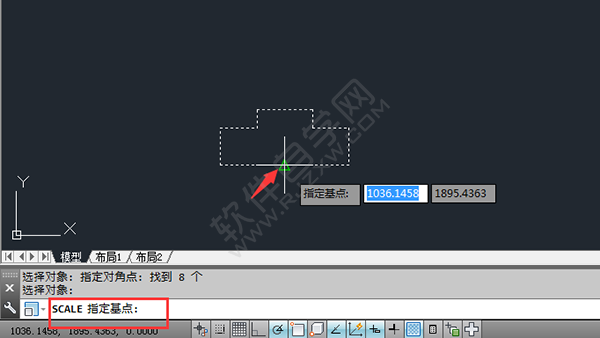 CAD中怎么復制縮放對象