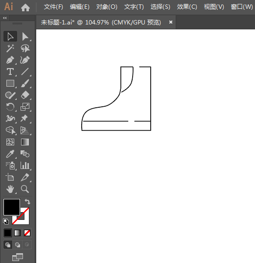 戶外鞋服圖標(biāo)用AI繪制的方法