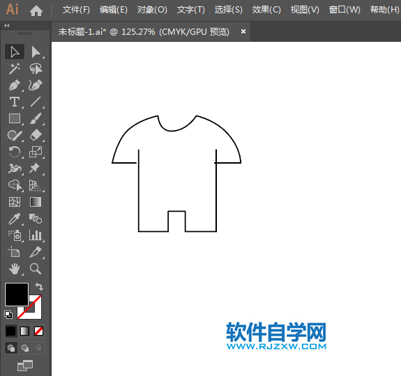 運動服飾簡筆畫用AI繪制的方法