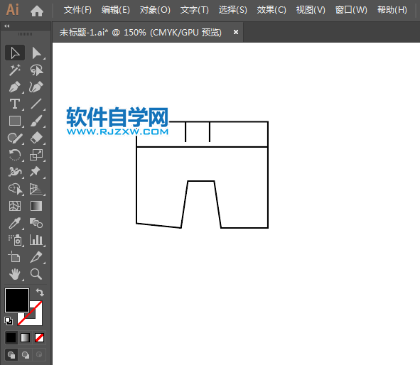 男短褲簡(jiǎn)筆畫(huà)用AI繪制的方法