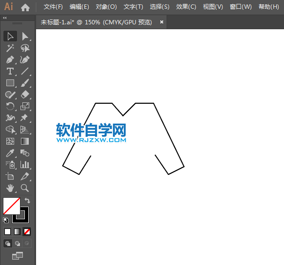 男上衣簡筆畫用AI繪制的方法