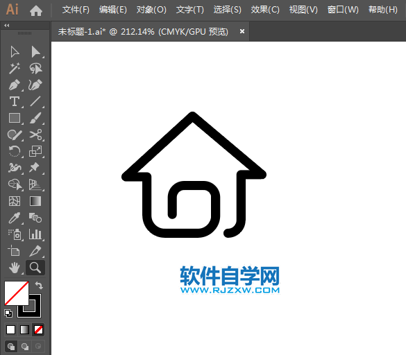 返回主頁標識用AI繪制的方法