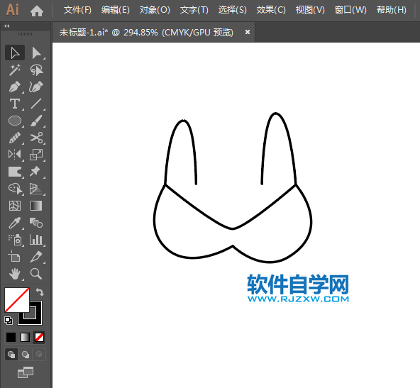 內(nèi)衣形狀標(biāo)識用AI繪制的方法