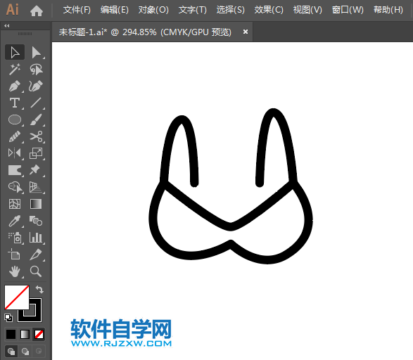 內(nèi)衣形狀標(biāo)識用AI繪制的方法