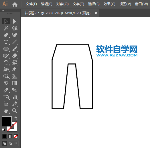 褲子APP標識用AI繪制的方法