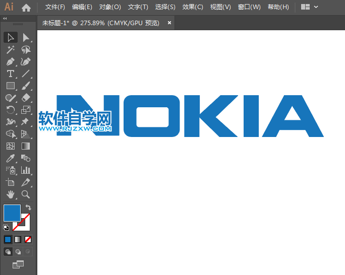 NOKIA諾基亞標志用AI設計的方法