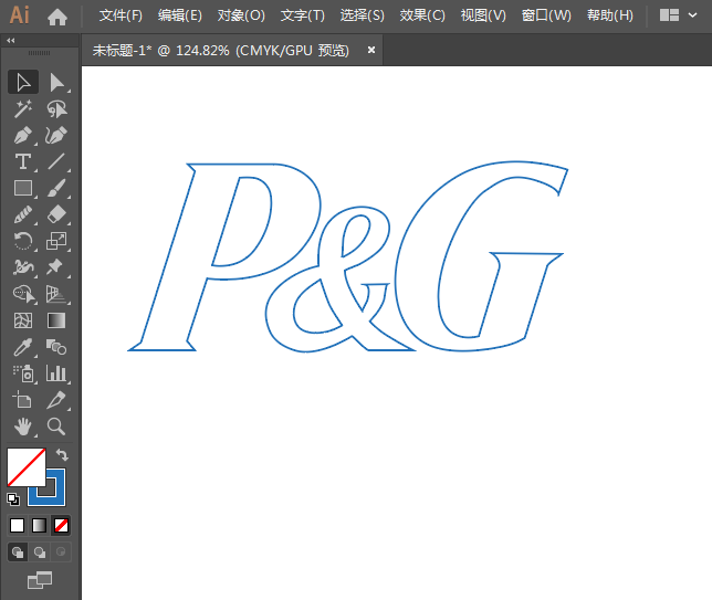 寶潔logo用AI繪制的方法