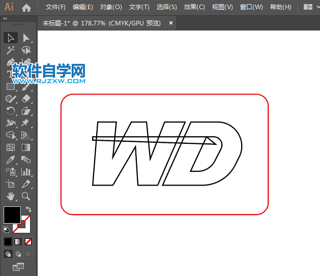 ai怎么繪制西部數據標志