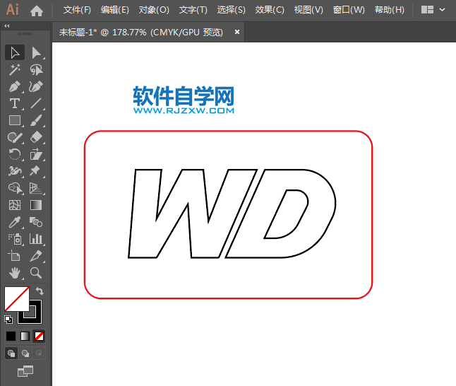 ai怎么繪制西部數據標志