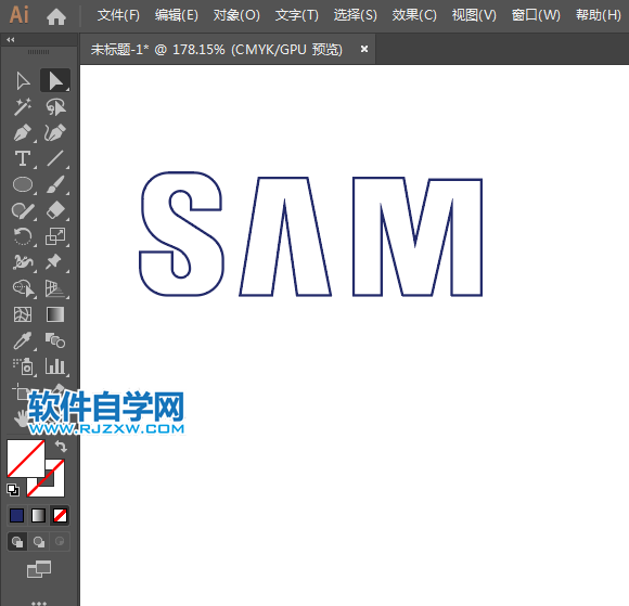 ai繪制三星標志的方法與步驟