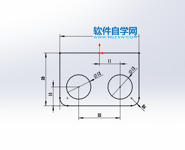 solidworks使用拉伸凸臺、筋、拉伸切除繪零件圖