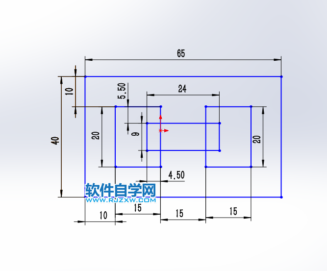 solidworks草圖繪制尺寸定位練習(xí)三