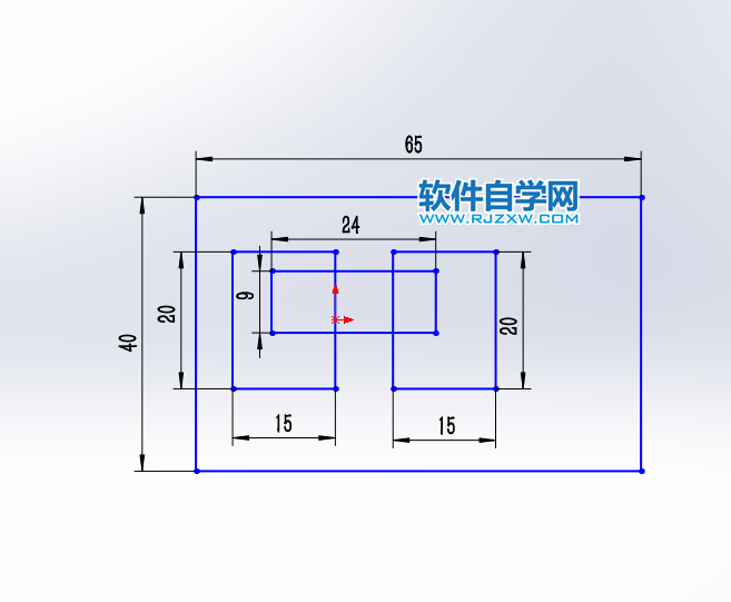 solidworks草圖繪制尺寸定位練習(xí)三