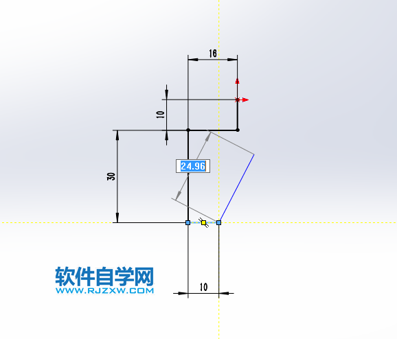 SOLIDWORKS修改角度完成草圖繪制