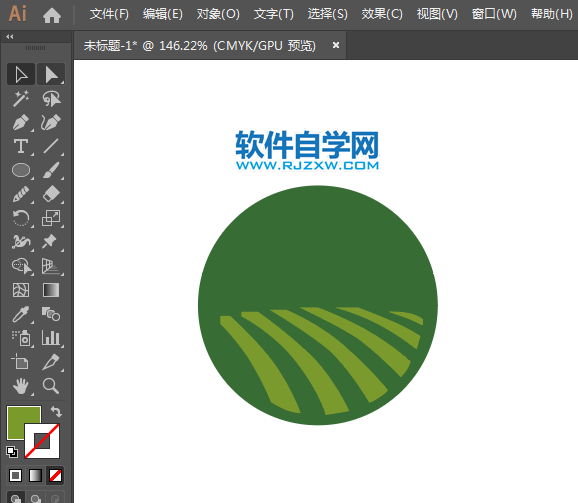 ai怎么畫綠色圖標