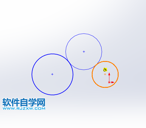solidworks草圖里面的相切圓怎么畫