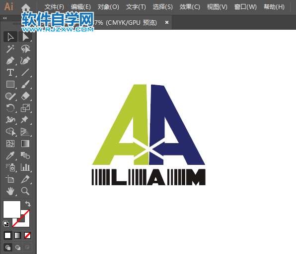 ai設計以A為主題的LOGO