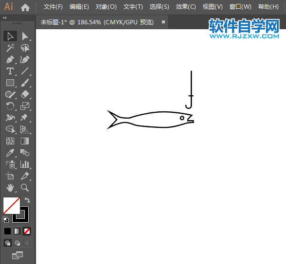 ai怎么設(shè)計禁止釣魚標識圖