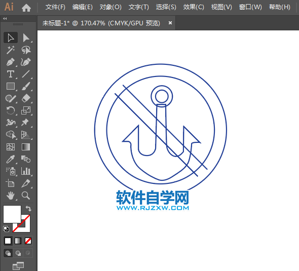 ai怎么設計禁止拋錨高壓危險圖標