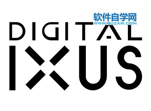 ai怎么繪制佳能DIGITAL IXUS標(biāo)志