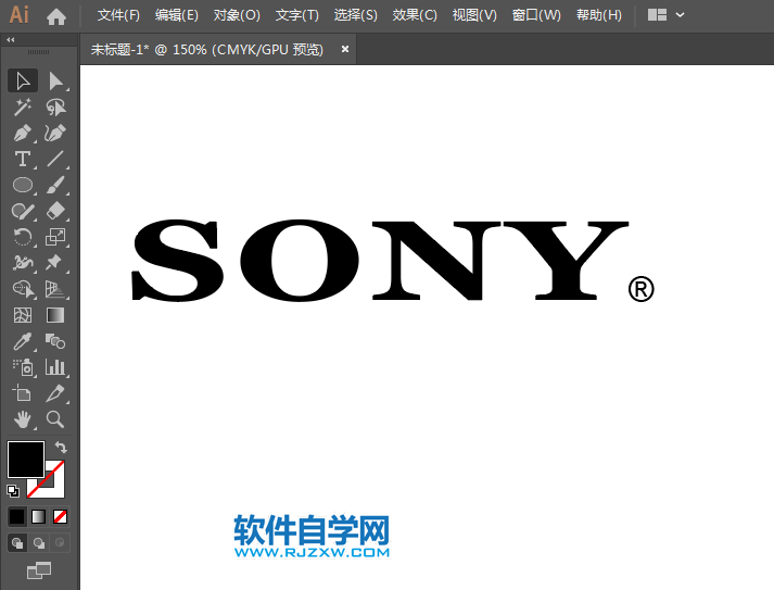 ai怎么設計SONY商標矢量圖