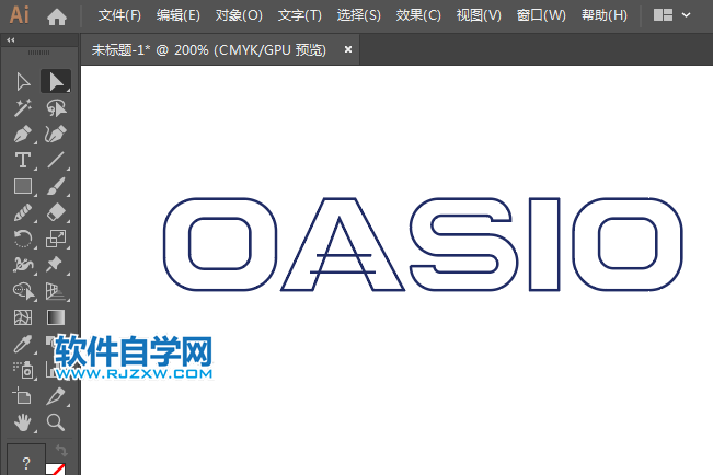 ai怎么設計CASIO標志矢量圖