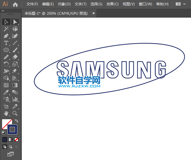 ai怎么設計三星標志矢量圖