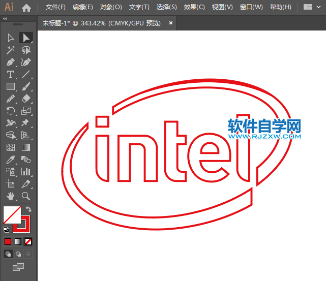 ai怎么設計因特爾圖標