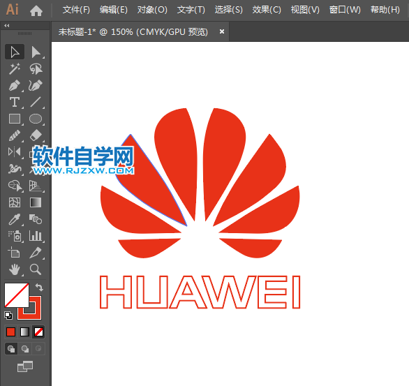 ai怎么設(shè)計(jì)華為新標(biāo)志