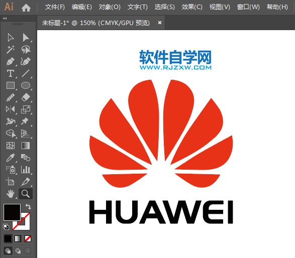 ai怎么設(shè)計(jì)華為新標(biāo)志