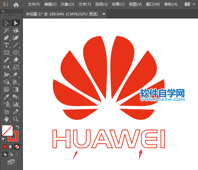 ai怎么設(shè)計(jì)華為新標(biāo)志