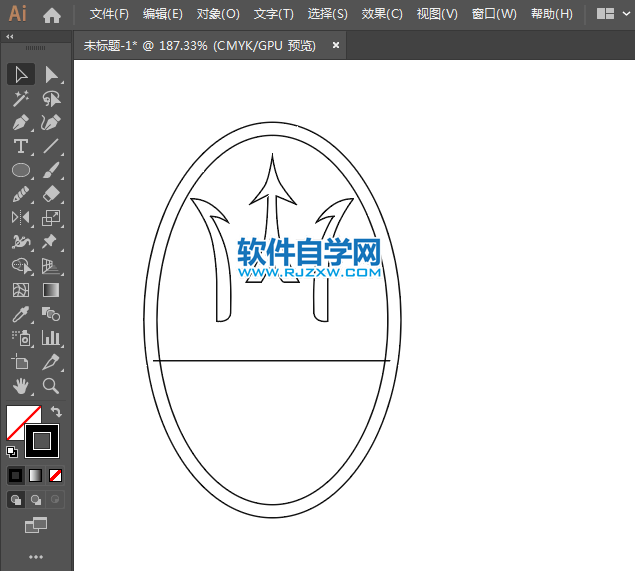 ai怎么設計瑪莎拉蒂車標