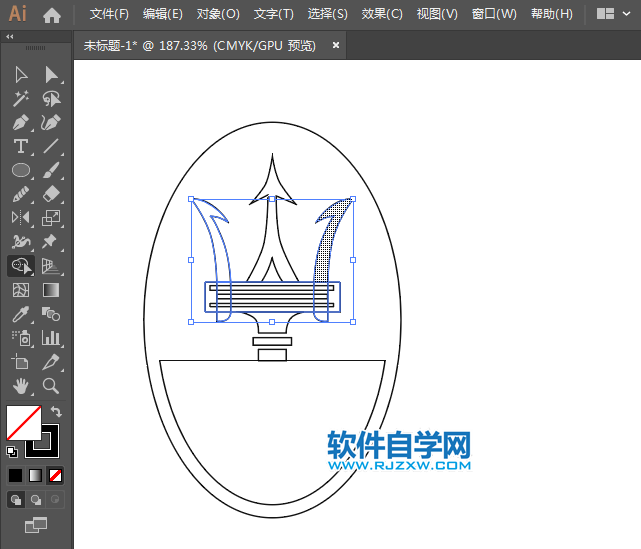 ai怎么設計瑪莎拉蒂車標