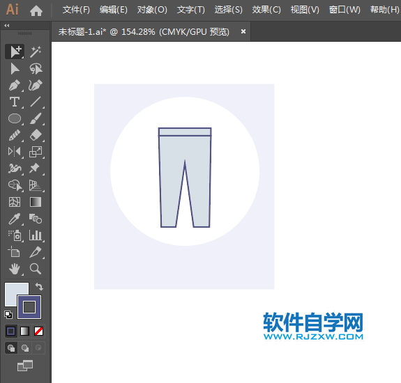 ai怎么畫牛仔褲圖標