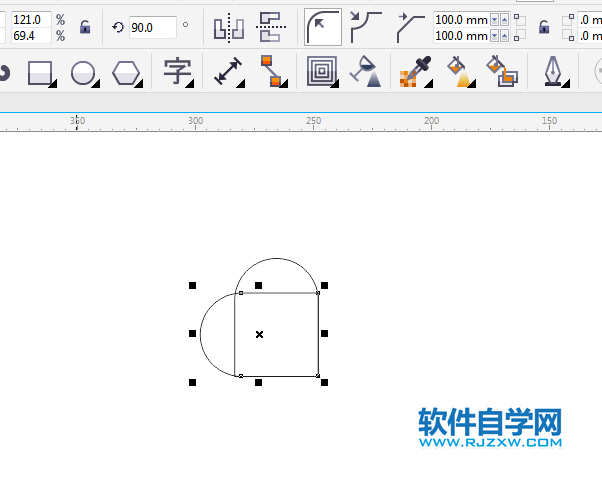 如何使用cdr造型工具合并對象