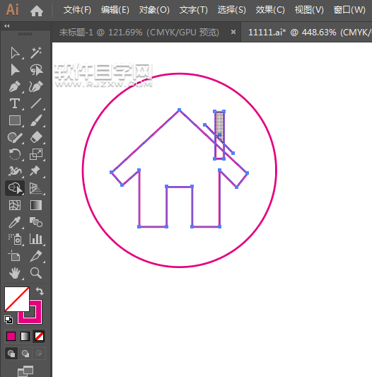 ai怎么畫空房保潔圖標