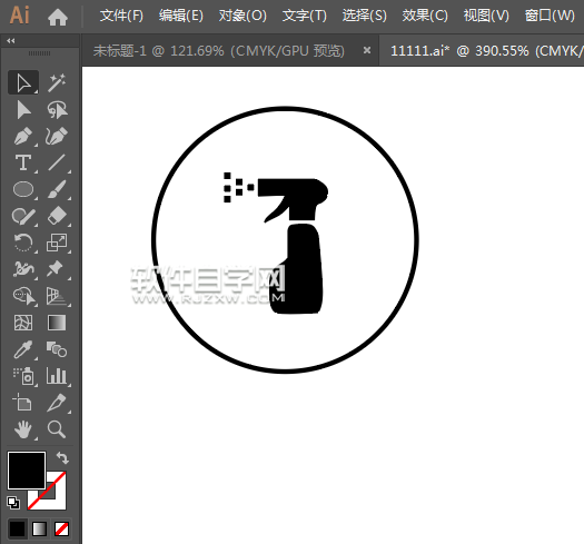 ai怎么畫深度保潔標(biāo)志