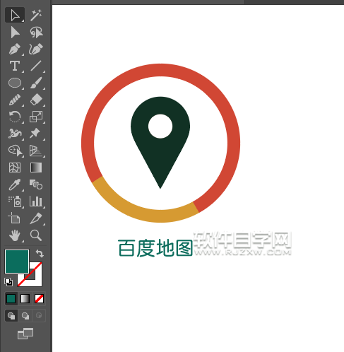 ai怎么畫百度地圖標志