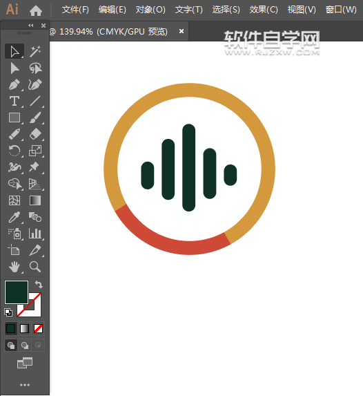 ai怎么畫錄音機(jī)圖標(biāo)